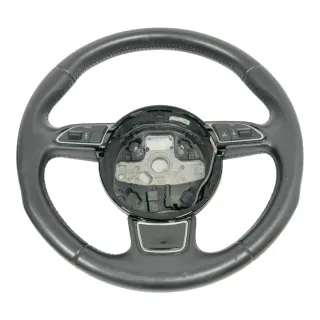 Audi A6 4F A4 8K Lederlenkrad Leder 3-Speichen Multifunktions schwarz Sport - Bild 1