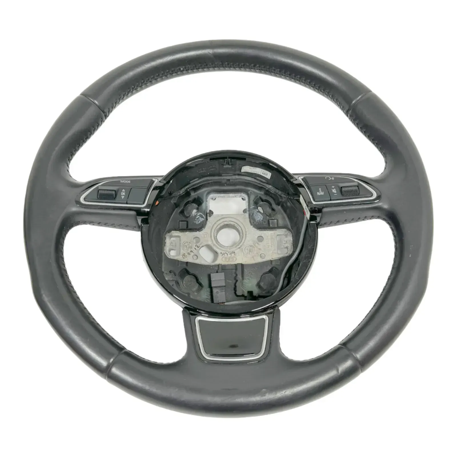 Audi A6 4F A4 8K Lederlenkrad Leder 3-Speichen Multifunktions schwarz Sport - Bild 1