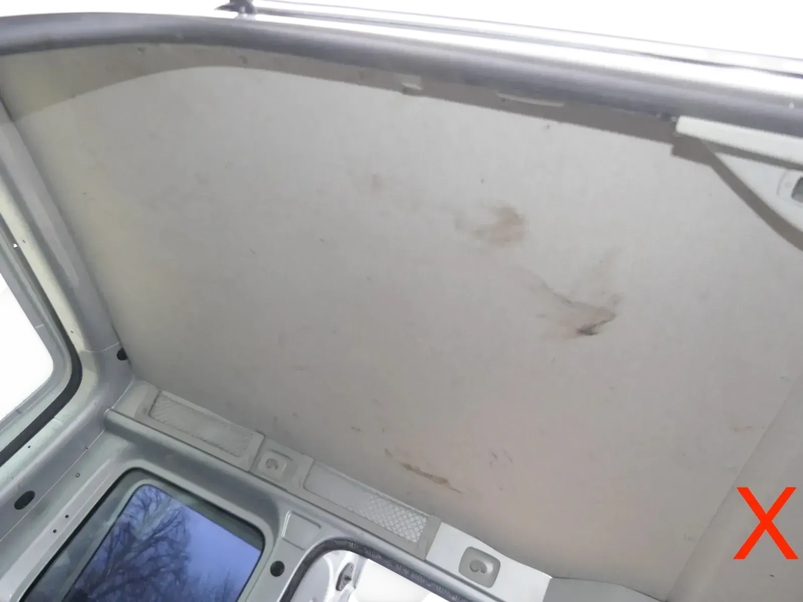 VW Caddy 2k Himmel Innenraum Decke Dachhimmel Dach oben grau HINTEN - Bild 1