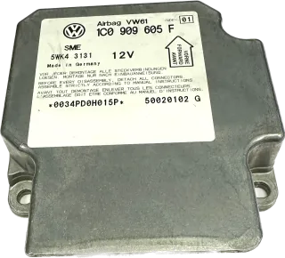 VW T5 Steuergerät Airbag Airbagsteuergerät 1C0909605F 01 013 Kopfairbag - Bild 1