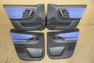 4 x Skoda Fabia 5J Stufenheck Türverkleidung Verkleidung Tür vorne hinten blau - Bild 1