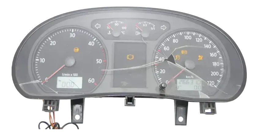 VW Polo 9N 3Tacho Tachometer Kombiinstrument 266.000km 6Q0920825F 1,4TDI BNV BNM - Bild 1