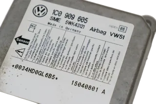 VW Sharan 7M Steuergerät Airbag Airbagsteuergerät 1C0909605 01D Index 08 - Bild 3