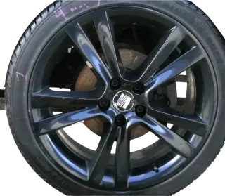1x Ibiza 6J Alufelge 6J0601025C 7jx17 H2 ET43 5x100 SAGA schwarz  1 - Bild 1