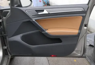 VW Golf 7 5G Limousine Türverkleidung Tür vorn hinten 4/5-Türer Leder braun - Bild 5