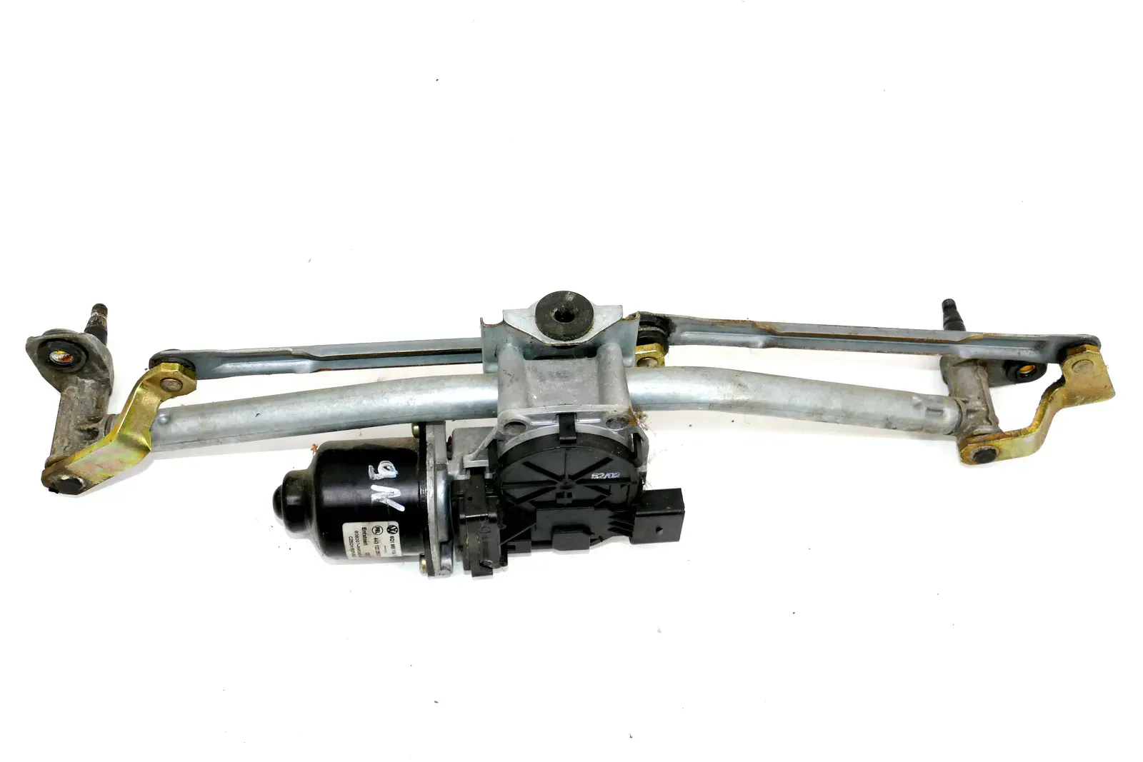 VW Polo 9N 9N3 Wischermotor Wischer Motor mit Gestänge 6Q1955113A vorn - Bild 1