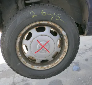 4x Golf 3 Vento 175/70 R13 82T Allwetterreifen M+S Reifen 5,5jx13H2 ET38 ca5-7mm - Bild 3