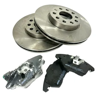 2x Golf 5 touran Bremsscheibe Bremsscheiben + Klötze vorne links + rechts TDI - Bild 1