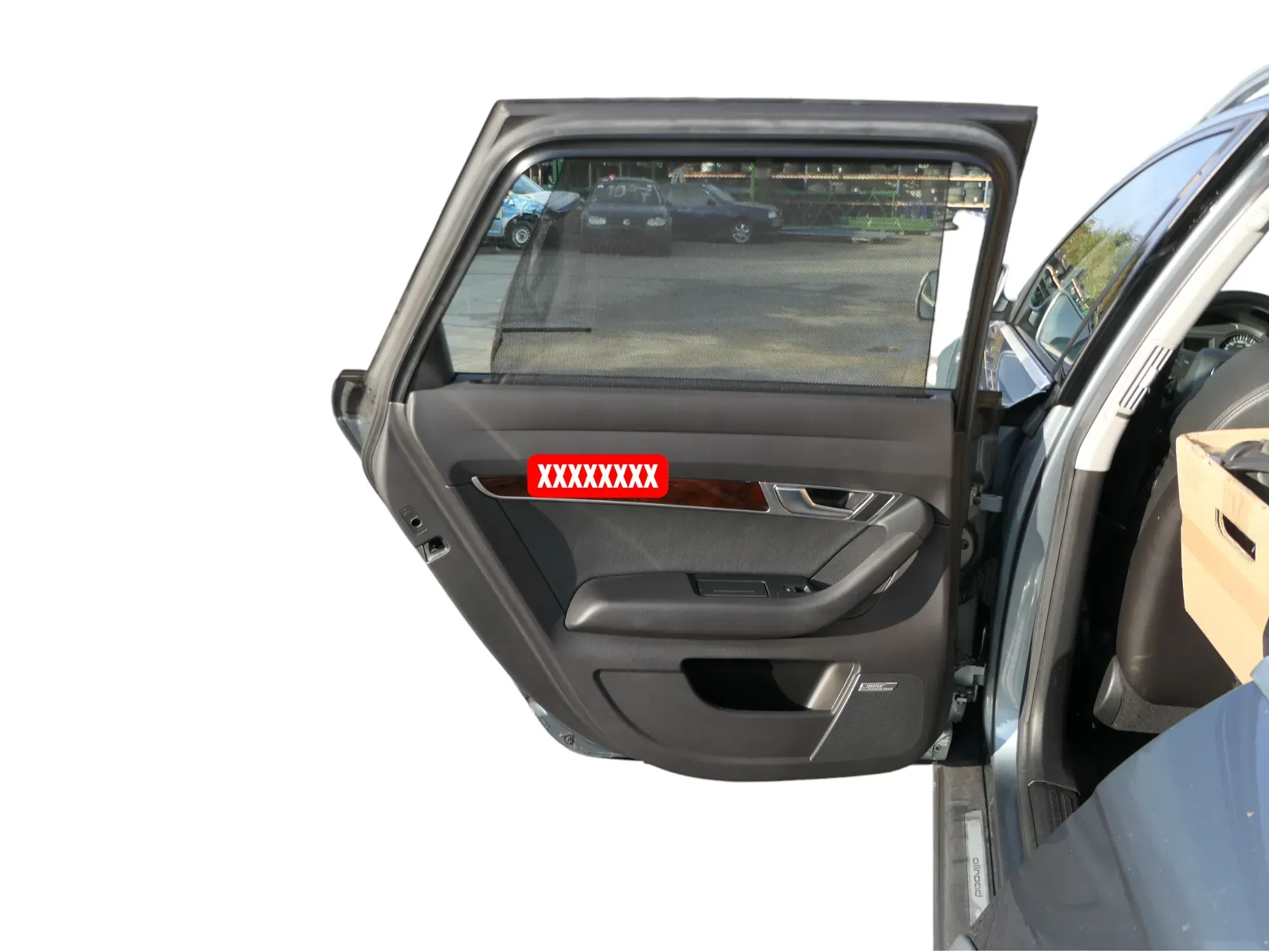 1x A6 4F Türverkleidung Verkleidung Tür hinten links schwarz Leder - Bose Rollo - Bild 1