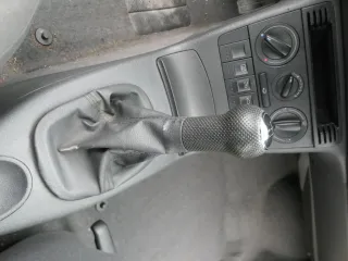 VW Lupo Polo 6N2 Schaltknauf Schaltsack Schaltung Schaltknüppel schwarz Leder - Bild 3