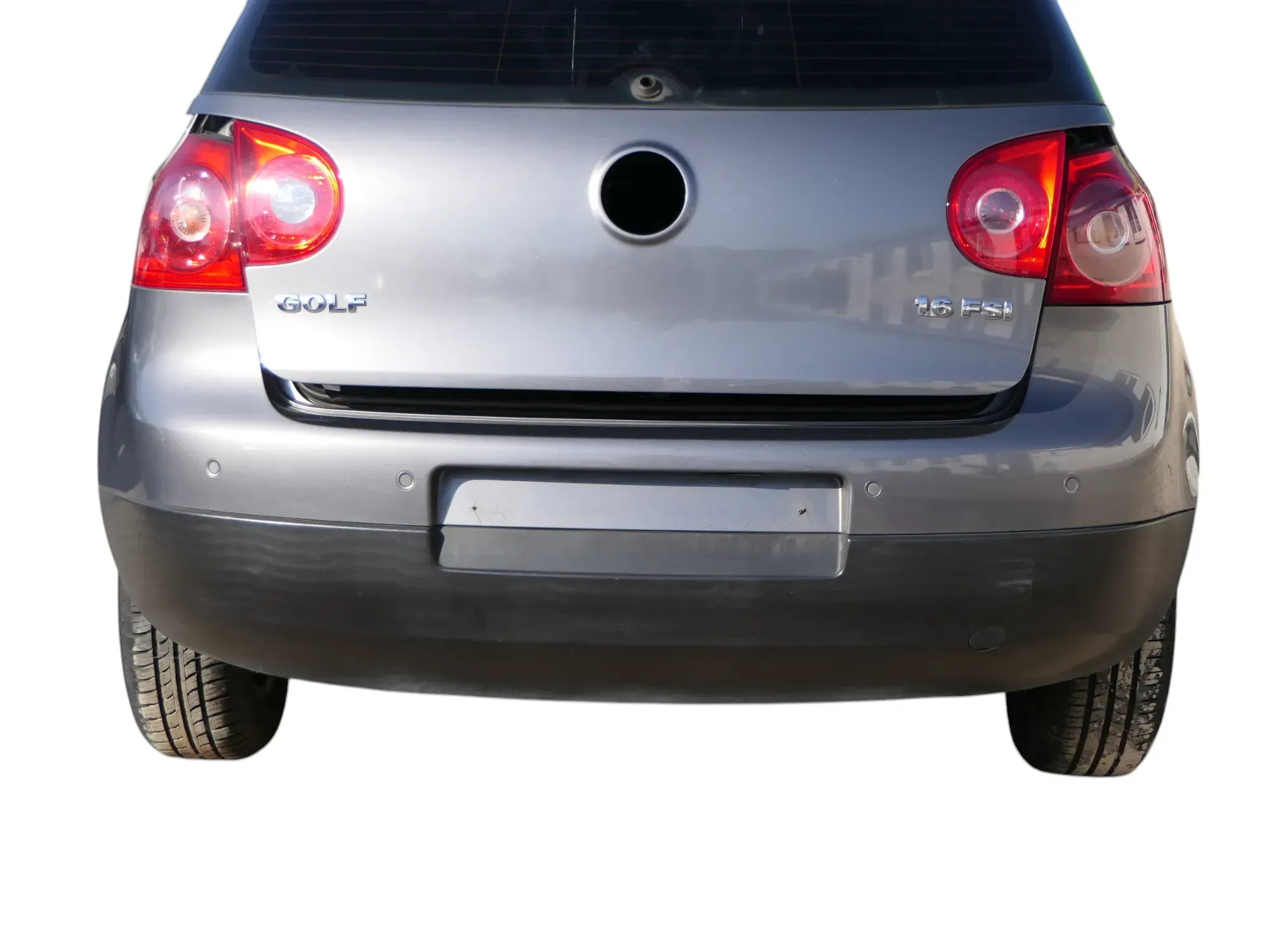 VW Golf 5 1K Limousine Stoßstange hinten Heckstoßstange grau LA7T - Bild 1