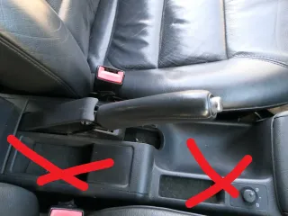 Audi A6 4B Handbremse Feststellbremse schwarz Leder Verkleidung Abdeckung - Bild 1