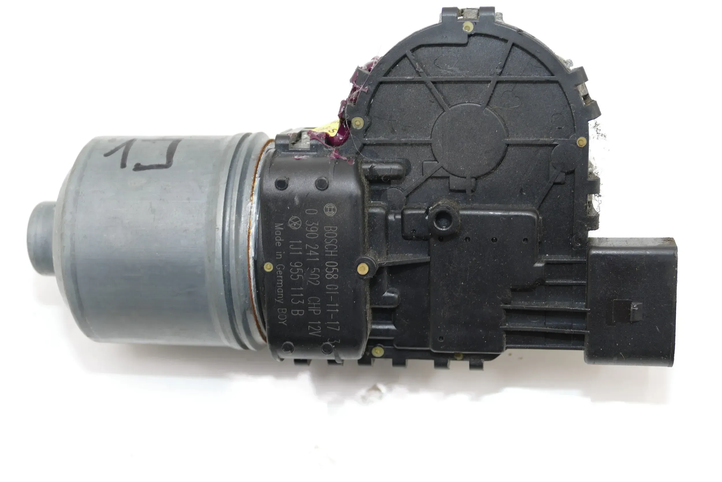 VW Golf 4 Bora A3 8L Wischermotor Motor Wischer vorne Scheibenwischer 1J1955113B - Bild 1
