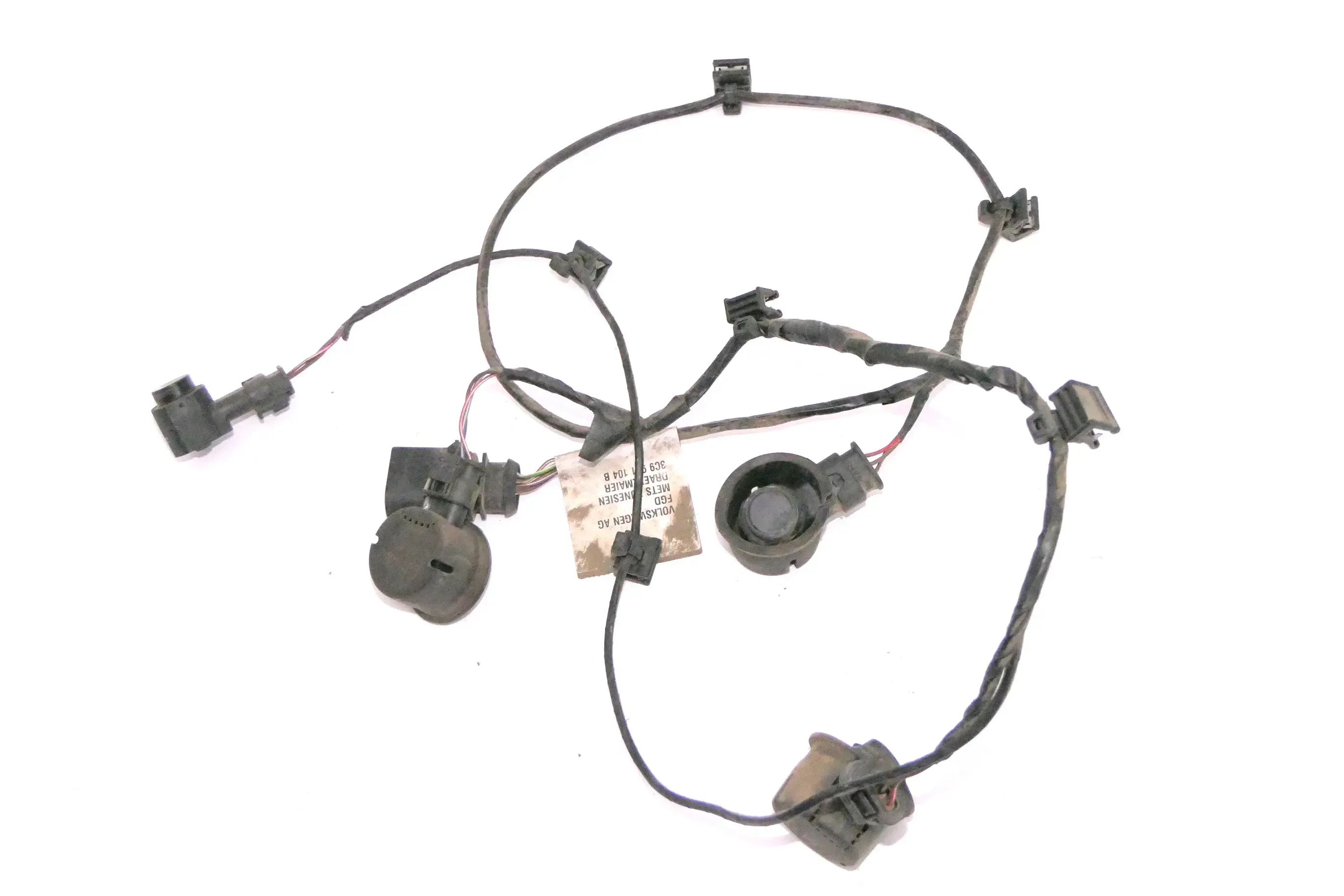 4x Passat 3C Sensoren Einparkhilfe 3C9971104B Parkhilfe PDC Kabelbaum schwarz hi - Bild 1