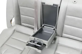 Audi A4 B6 B7 8E Avant Sitz Rückbank Rücksitzbank hinten Leder grau Armlehne Ski - Bild 4