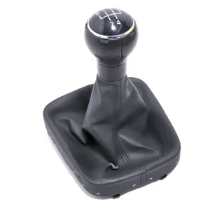 Golf 5 Schaltknauf Schaltsack Schaltung Schaltknüppel Leder 5-Gang 1K0711113AH - Bild 1