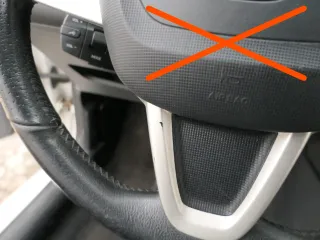 Seat Ibiza 6J Lenkrad 6J0419091M schwarz grau Nähte Leder Lederlenkrad - Bild 2