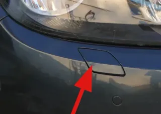 1x Golf 6 5K Scheinwerferreininungsanlage SWR Wischwasser Kappe rechts grau blau - Bild 1