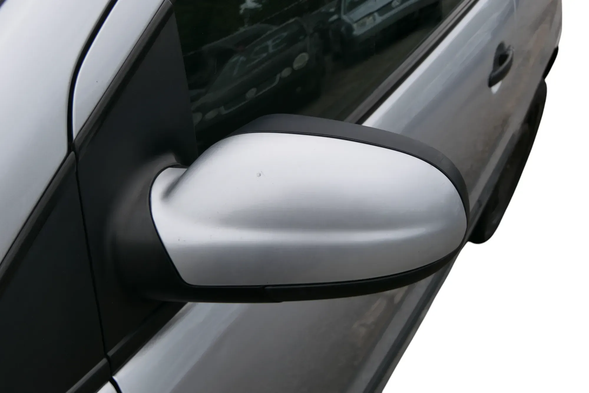 VW Fox 5Z manueller Spiegel Außenspiegel + Glas links silber grau LA7W - Bild 1