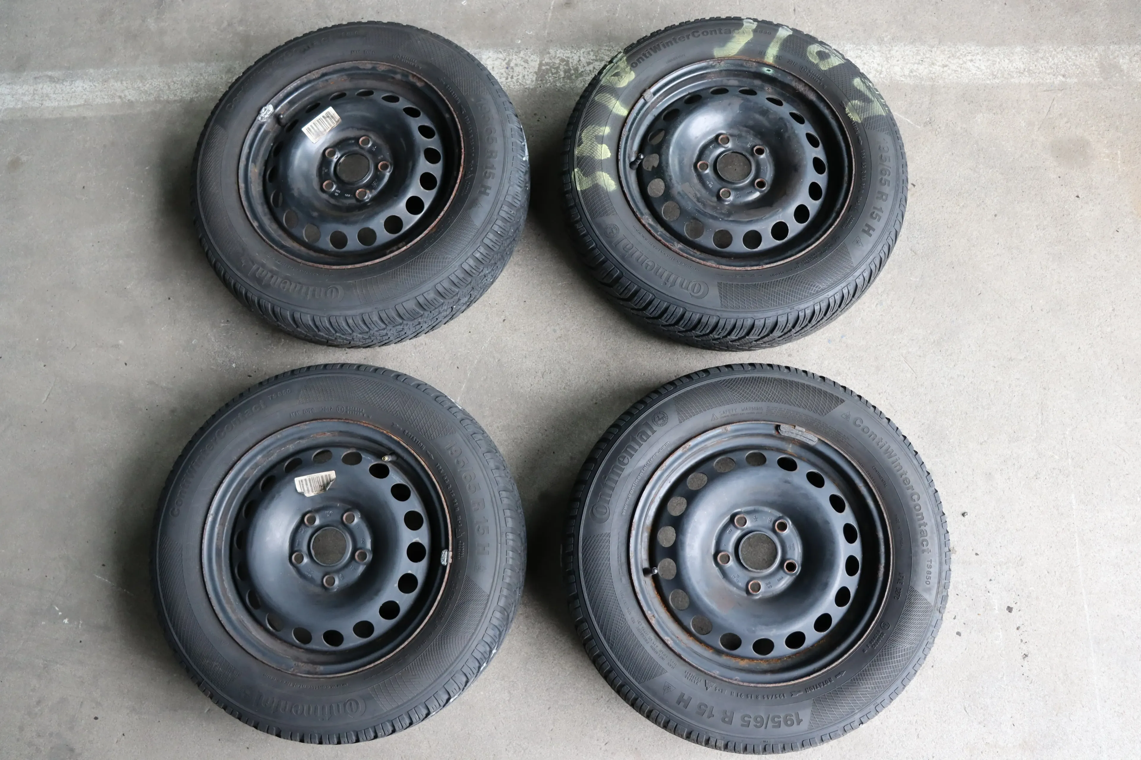 VW Golf 6 Touran 1T 195/65 R15 91T Winterreifen M+S Felgen Reifen M&S ca.7mm Pro - Bild 1