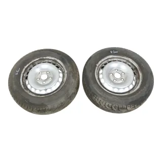 2x VW Golf 6 Caddy 195/65 R15 91V Sommerreifen Felgen 6jx15H2 ET47 ca. 5mm - Bild 1