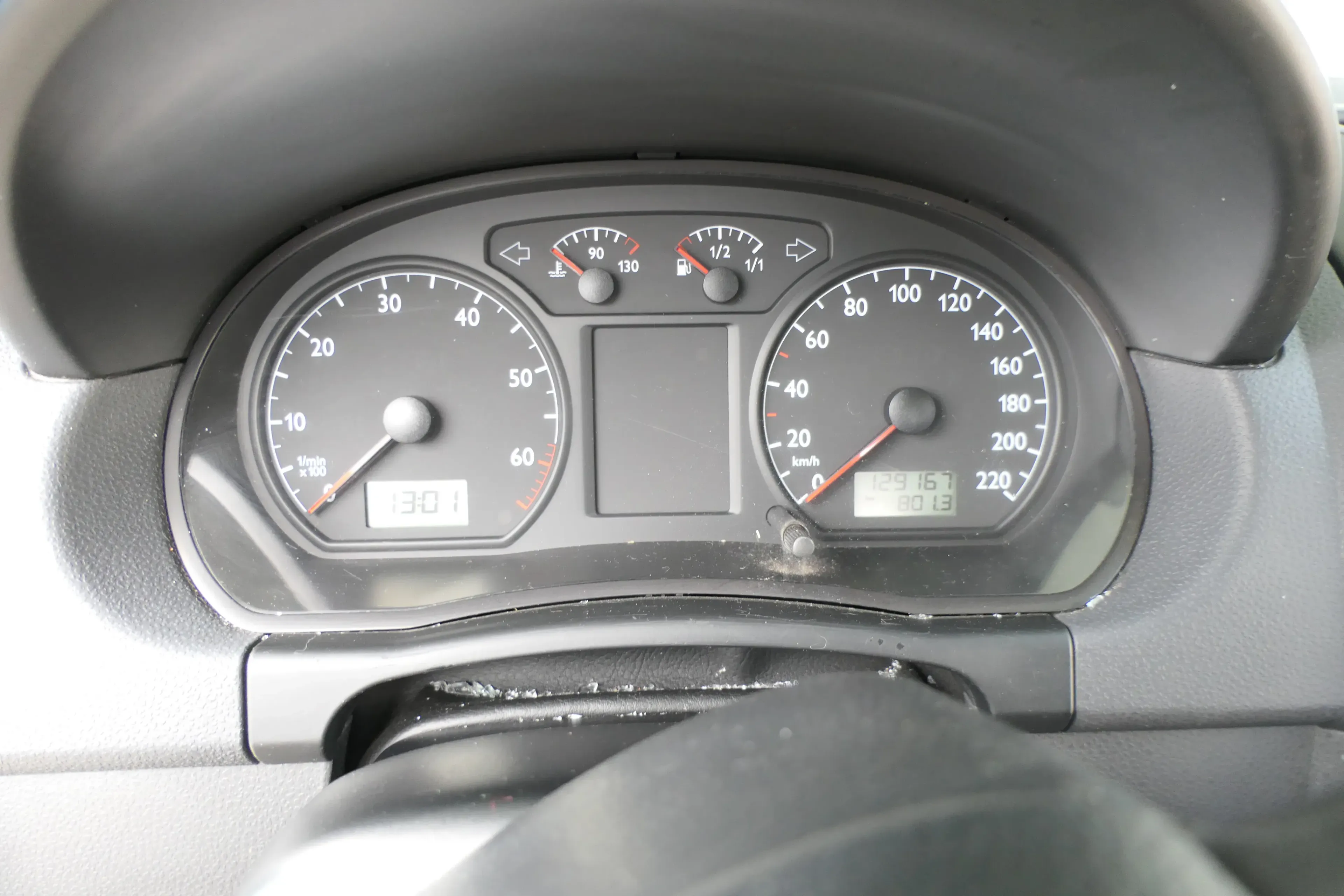 VW Polo 9N Tacho Tachometer Kombiinstrument 129.000km 6Q0920800P 1,2 47kw 40kw - Bild 1