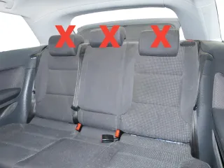 Audi A3 8P Sitz Rückbank Rücksitzbank hinten 2/3-Türer 3-Punkt-Gurt schwarz/grau - Bild 1
