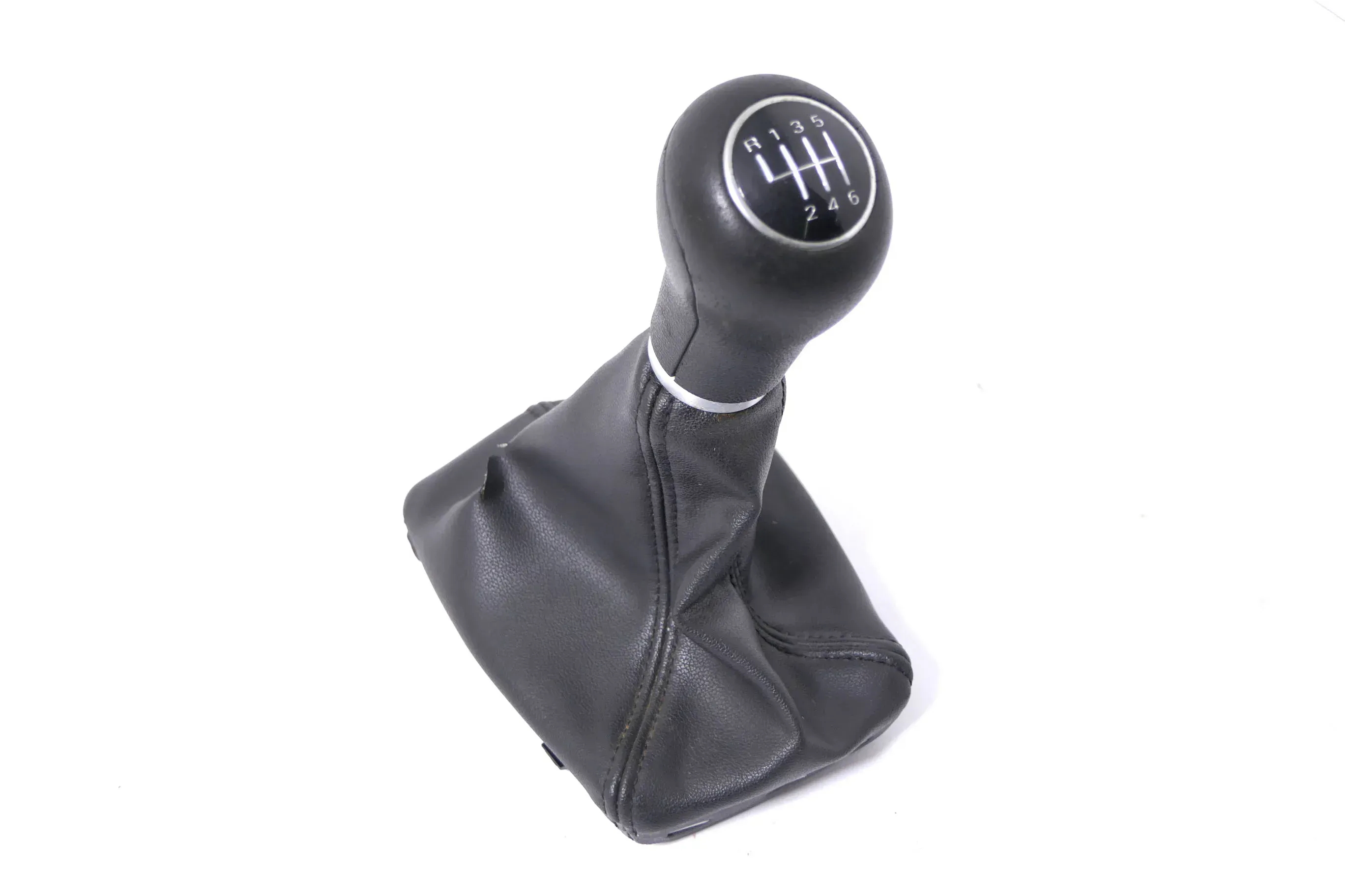 Audi A4 8E B6 B7 Schaltknauf Schalthebel Schalthebelgriff Leder 6Gang soul schwa - Bild 1