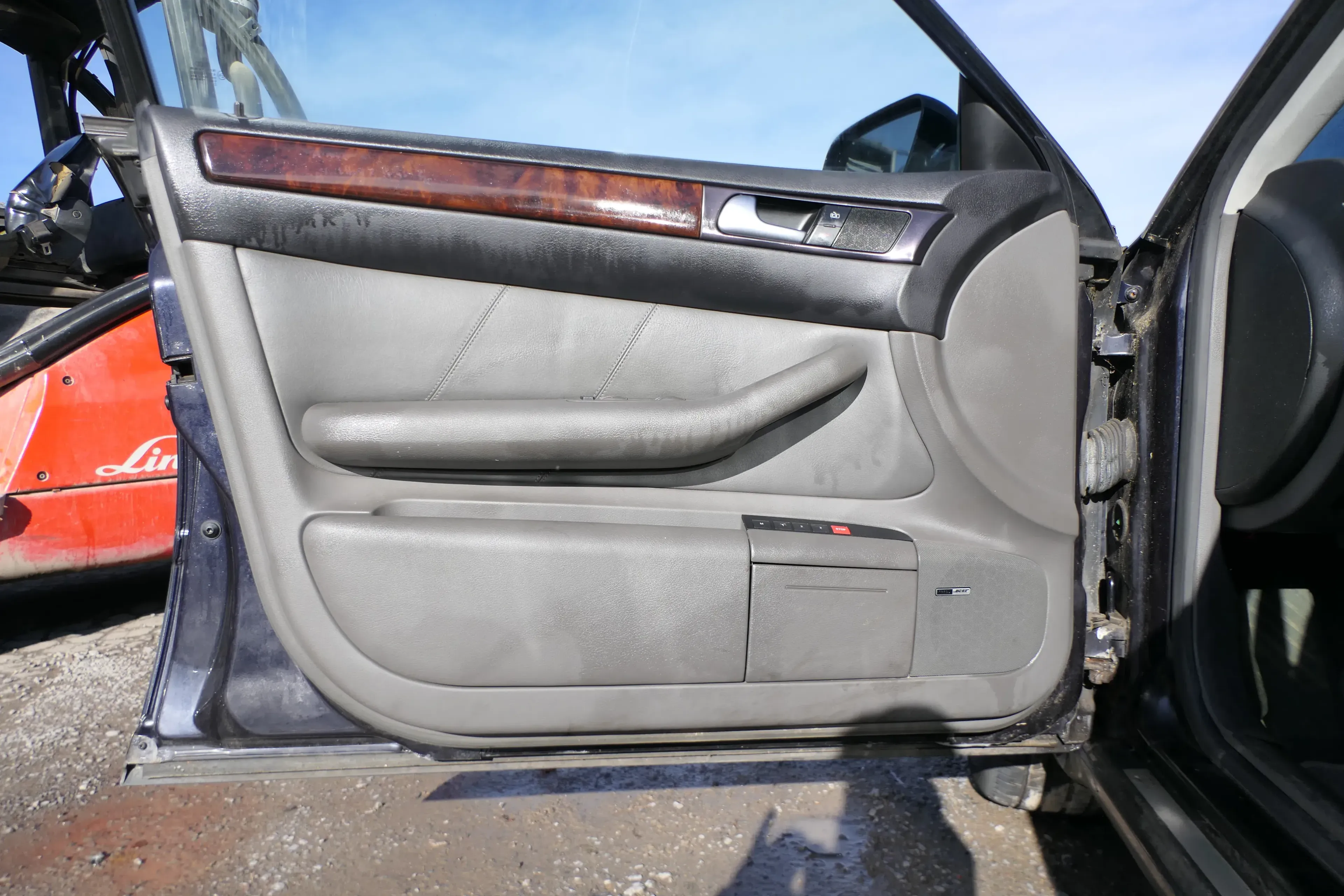 4x A6 4B Türverkleidung Verkleidung Tür vorne hint links rechts Leder grau swing - Bild 1