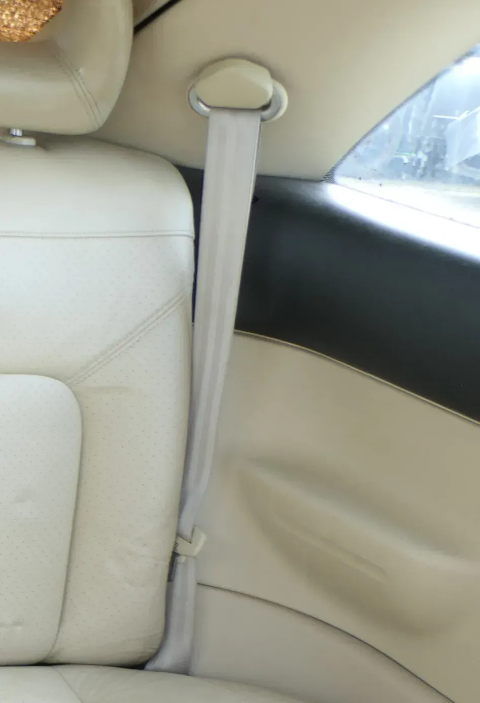 VW New Beetle Gurt hinten links creme beige besch - Bild 1