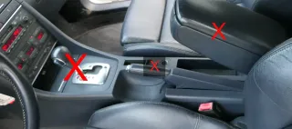 A4 8E 8H B7 Cabrio Mitteltunnel hinten Verkleidung um Handbremse Konsole blau in - Bild 2