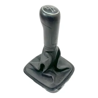 Polo 6R 6C Schaltknauf Schaltsack Schaltung Schaltknüppel Leder schwarz 5-Gang - Bild 5