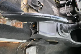 VW Golf 3 / 4 Cabrio 1E Handbremse Feststellbremse Leder schwarz - Bild 5
