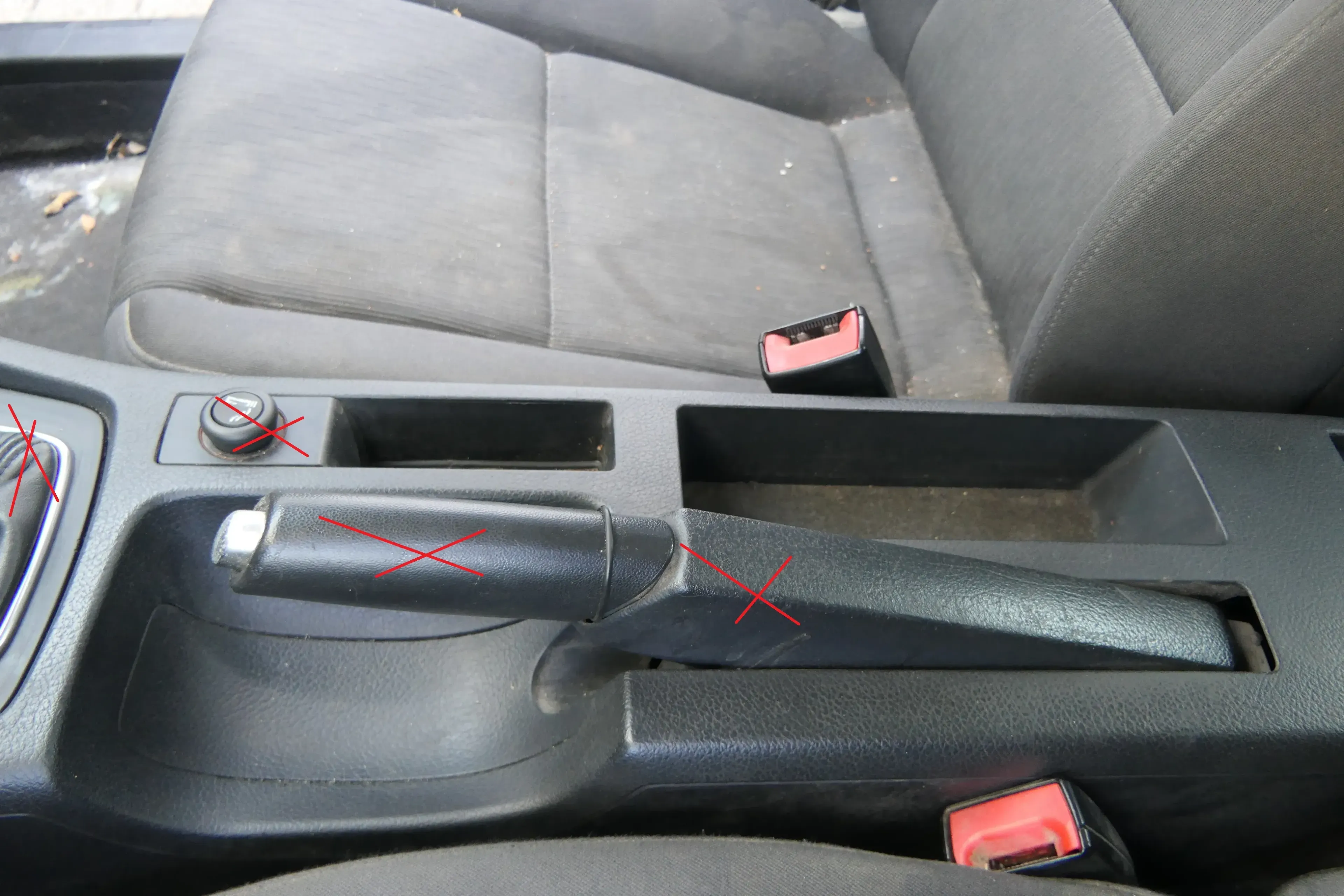 Audi A4 8E B6 B7 Mitteltunnel hinten Verkleidung um Handbremse Konsole schwarz - Bild 1