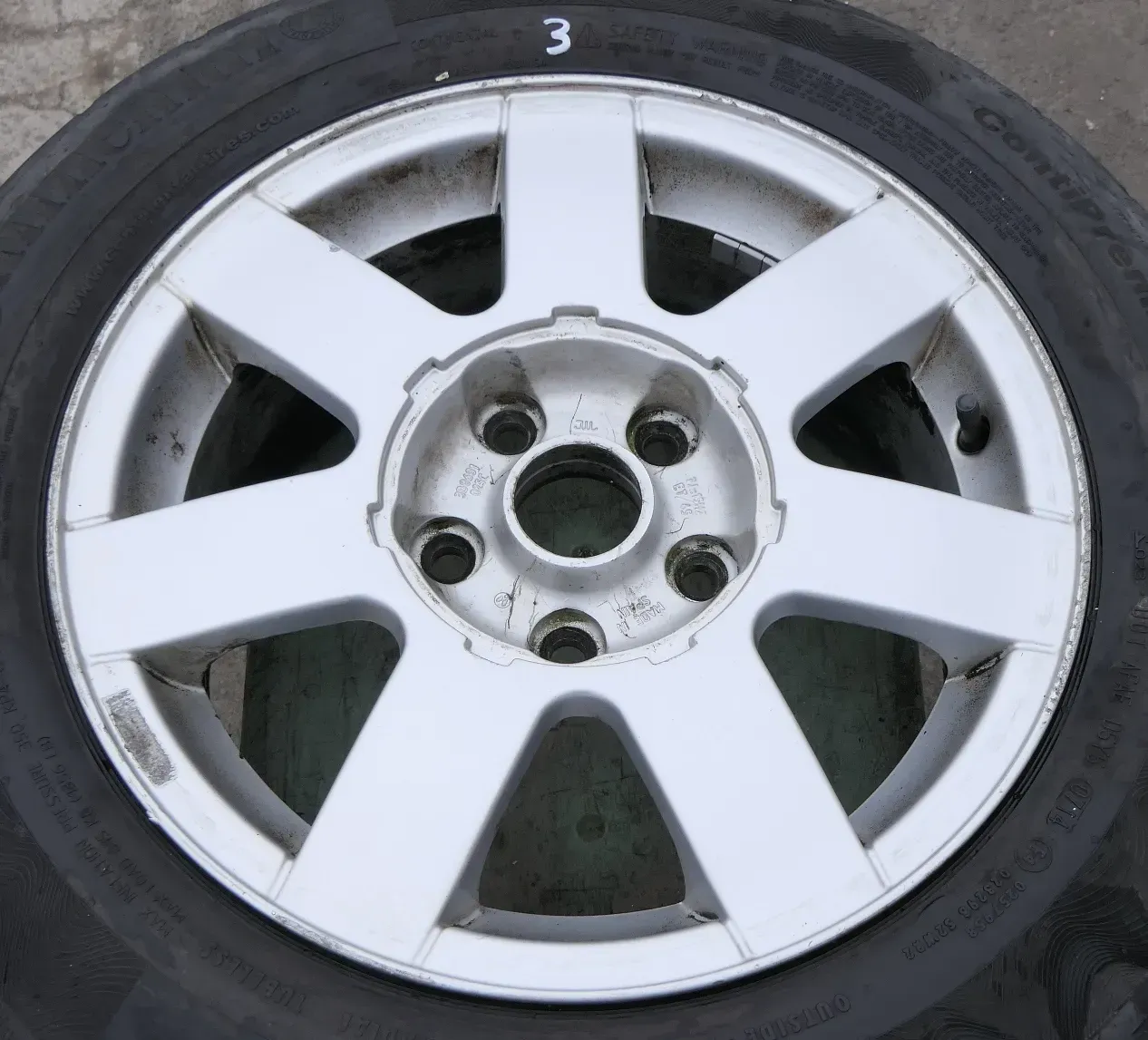 1x Felge Alufelge original VW Passat 3BG 7jx15H2 ET45 3B0601025C 3B0 601 025 C 3 - Bild 1
