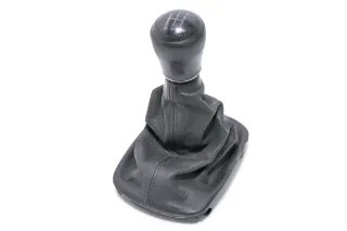 Audi A6 4B Schaltknauf Schaltsack Schaltknüppel original 5-Gang Leder schwarz - Bild 1