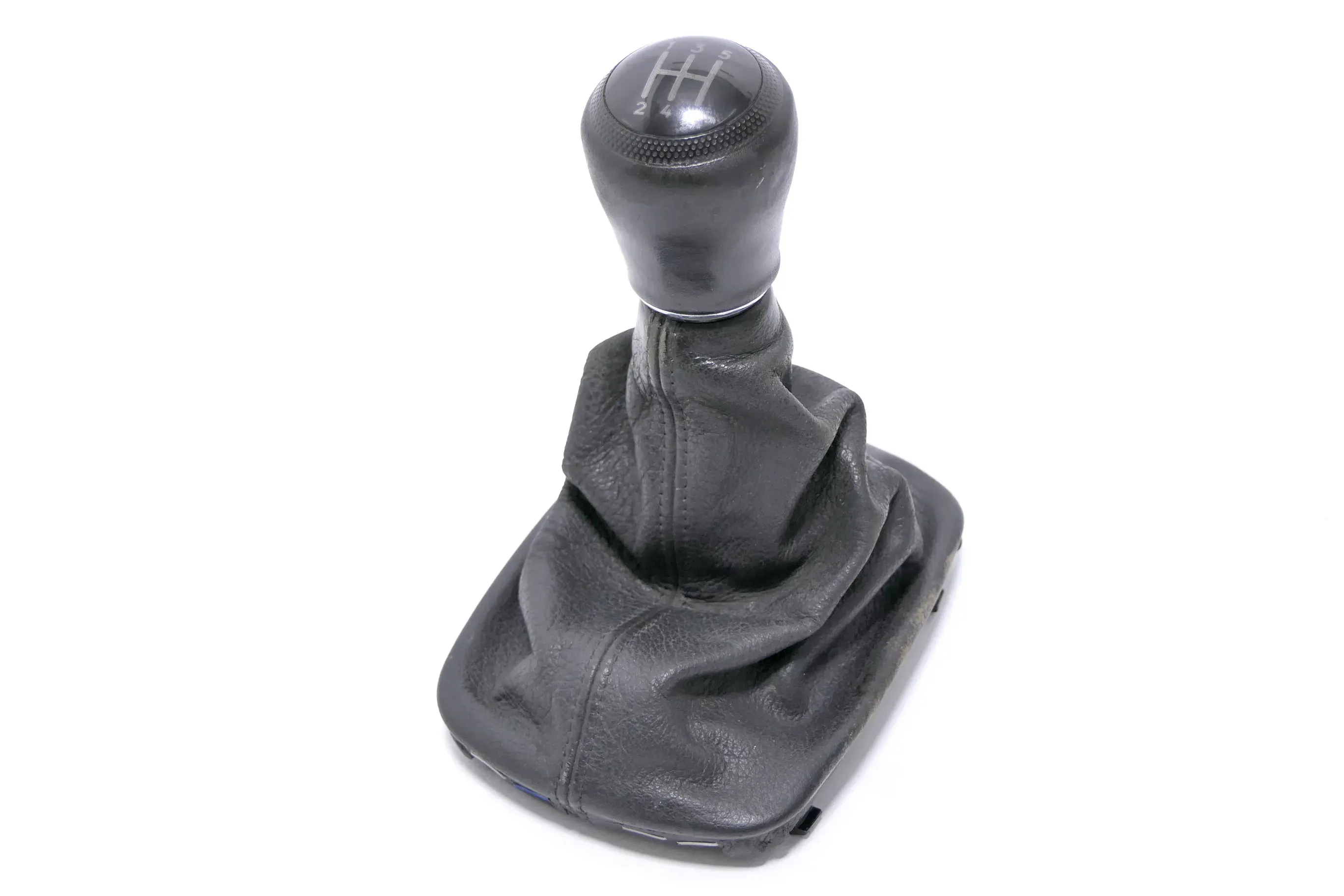 Audi A6 4B Schaltknauf Schaltsack Schaltknüppel original 5-Gang Leder schwarz - Bild 1