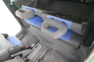 VW Lupo Seat Arosa Sitz Rückbank Sitzfläche Sitze mit Kopfstützen blau schwarz - Bild 2