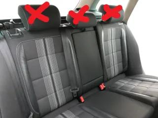Golf 6 5K Kombi Sitze hinten Rückbank Rücksitzbank 3 Punkt Gurt Lehne OHNE-Kopfs - Bild 1