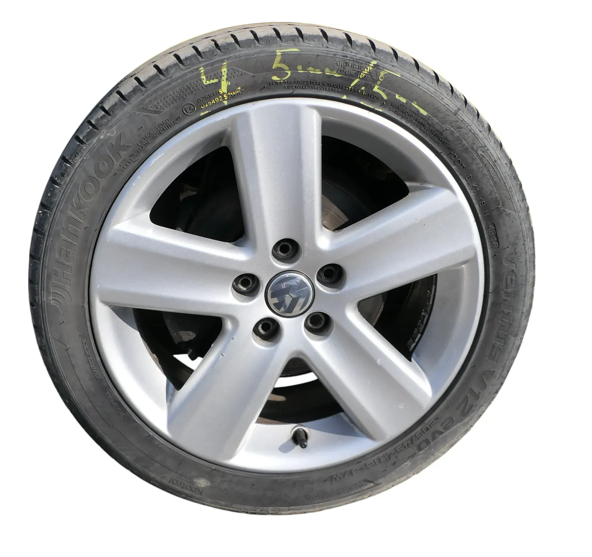 1x Felge Alufelge original VW Polo 9N 9N3 6jx16 H2 ET43 6Q0601025S -ohneReifen 4 - Bild 1