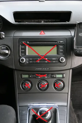 Passat 3C Mittelkonsole Verkleidung Klappe Abdeckung Dekor netzoptik schwarz mat - Bild 5