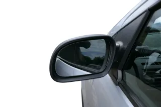 VW Fox 5Z manueller Spiegel Außenspiegel + Glas links silber grau LA7W - Bild 6