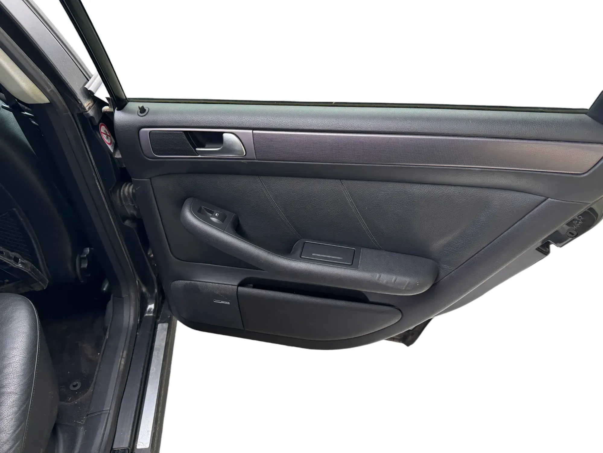1x A6 4B Türverkleidung Verkleidung Tür hinten rechts Leder schwarz soul Bose - Bild 1
