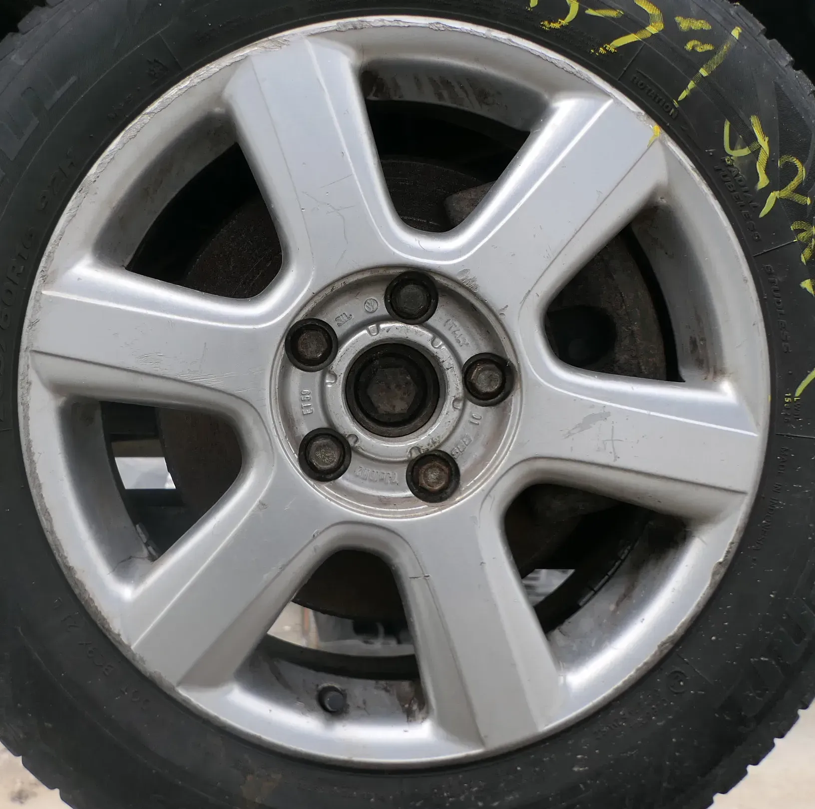 1x Felge Alufelge original VW Sharan 7M 7x16H2 ET59 7M3601025E  Monaco 1 - Bild 1