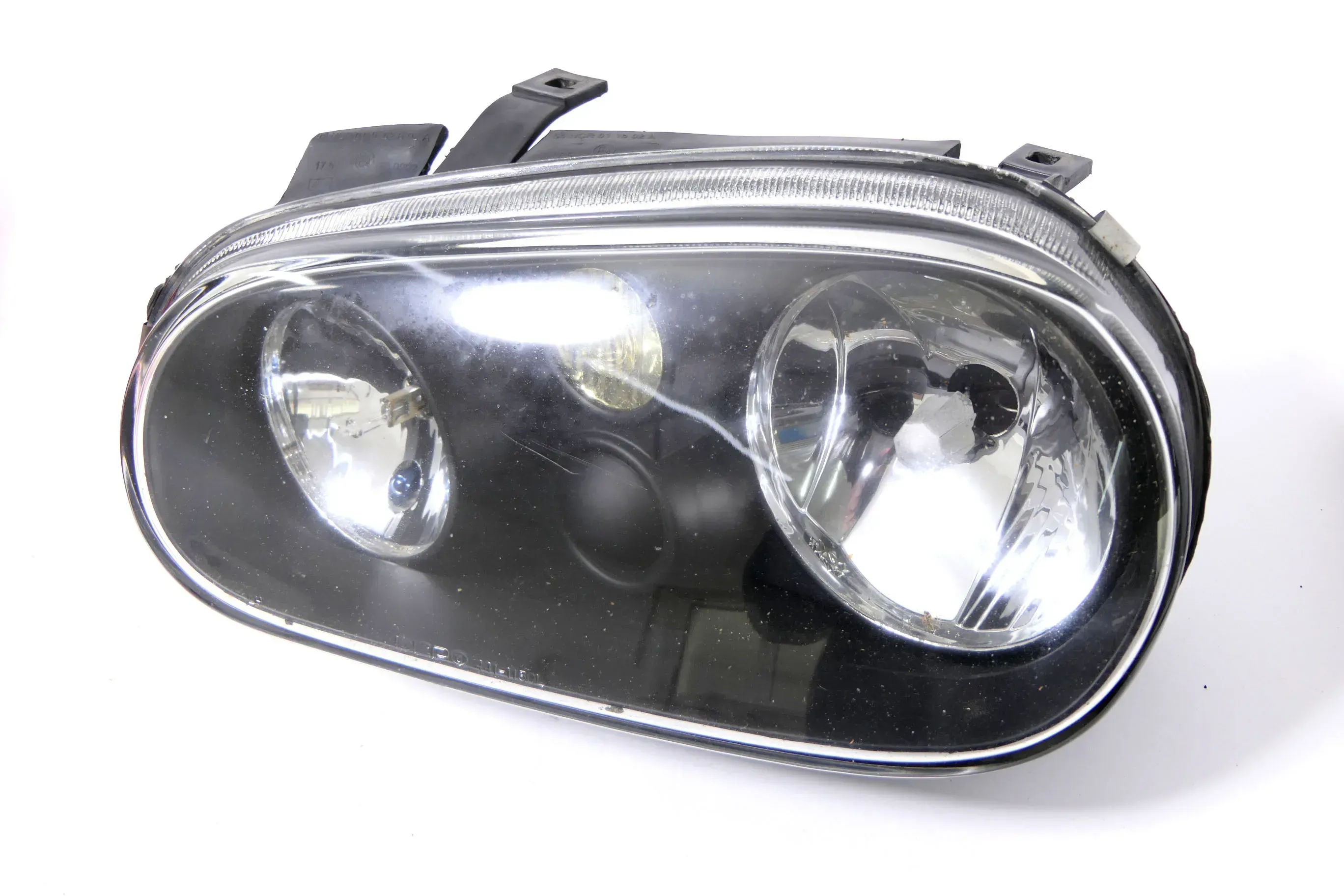 1x VW Golf 4 Scheinwerfer vorne links Angeleyes Optik Depo schwarz 44L-150L - Bild 1
