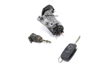VW Passat 3B Schloßsystem 1x Türschloß 1x Schlüssel Schloß Tür Zündschloß - Bild 2