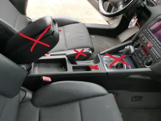 Audi A3 8P Mitteltunnel hinten Verkleidung um Handbremse Konsole - schwarz - Bild 2