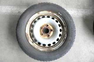 4x Golf 6 Caddy 2K 195/65 R15 91T Winterreifen M+S Felgen Reifen M&S ca. 4mm - Bild 6