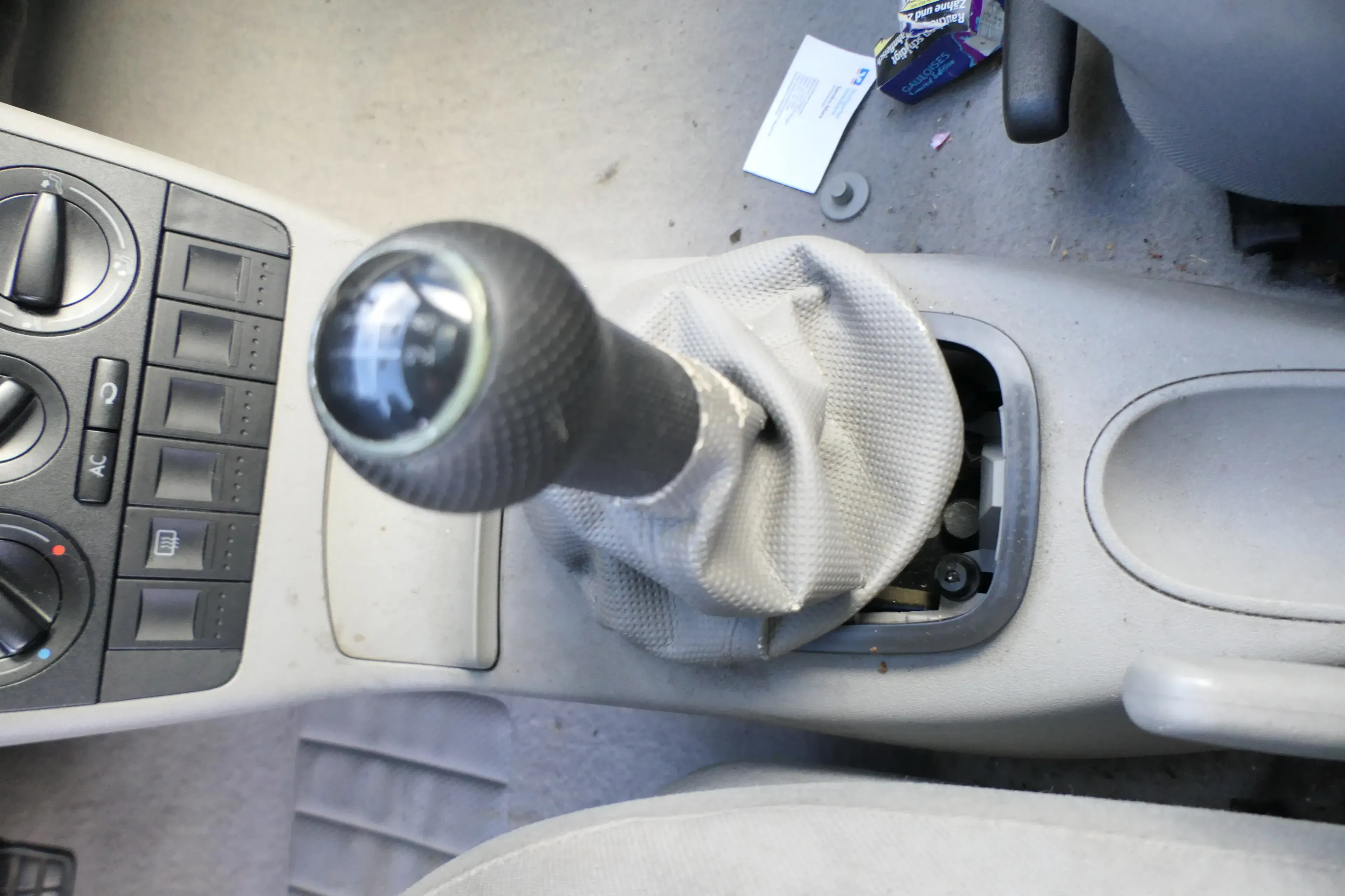 VW Lupo Polo 6N2 Schaltknauf Schaltsack Schaltung Schaltknüppel grau - Bild 1