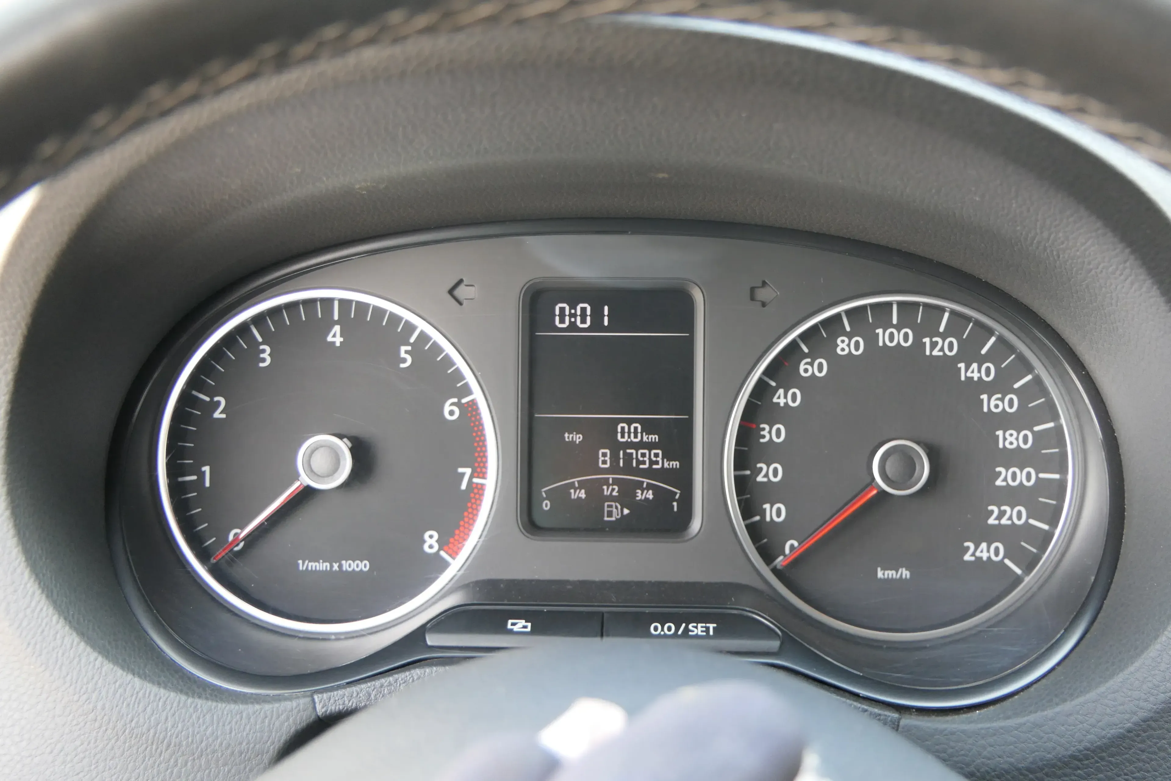 VW Polo 6R Tacho Tachometer Kombiinstrument 81.799km 6R0920860D Benziner - Bild 1
